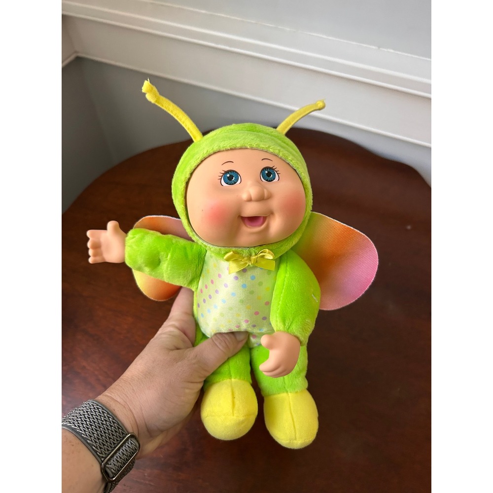 Cabbage Patch Kids Cuties Butterfly Plush Doll Green Rainbow Wings 9 Inch
